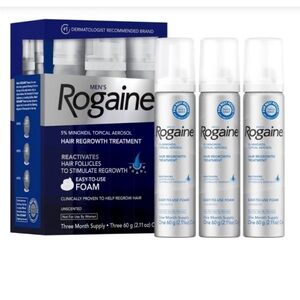 ROGINE for male hair regrowth system. 
Typical foam. 3 months supply. Exp 11/27